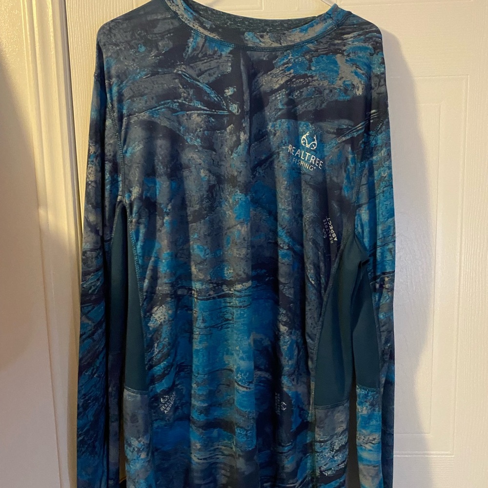 Realtree Shirt Adult L Aspect Camo Lightweight Fish Long Sleeve Outdoor Men